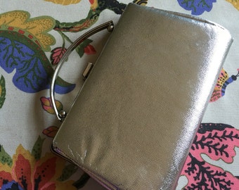 Silver vintage evening clutch