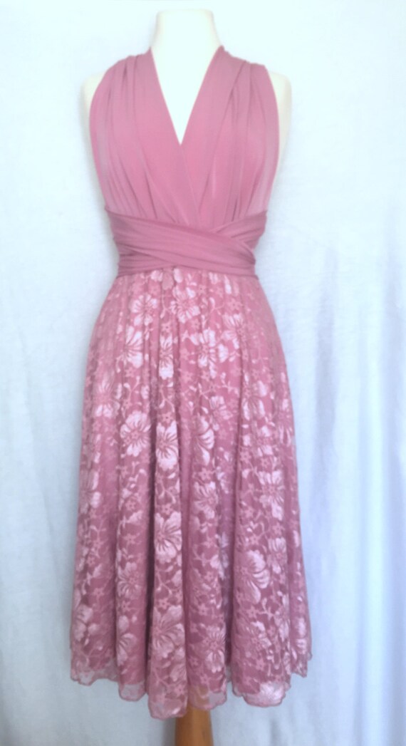 Lavender Infinity Dress lace skirt wrap dress Convertible