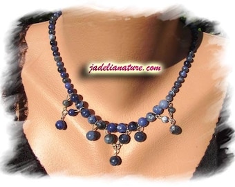 Sodalite and Sterling Silver 925 necklace