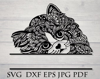 Download Zentangle cat svg | Etsy