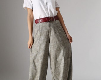 Linen Pants, long linen pants, Womens Linen Pants, Summer linen pants, Loose Fitting Pants, casual pants, baggy pants, Lightweight Pants 986