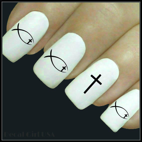 Nail Decal Cross Nail Art 20 Christian Symbol Nails Water Like this item? - Nail Decal Cross Nail Art 20 Christian Symbol Nails Water