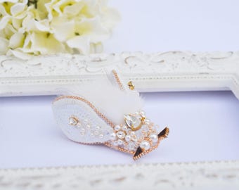 Bug brooch•Beetle brooch•Fly brooch•embroidered brooch•Fur beetle brooch•Crystals brooch•brooch•accessories•one-of-kind brooch•fur brooch