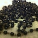 MOM SALE BC45 Vintage Style 4mm jet black faceted glass handmade beaded chain rosary style