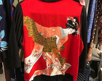 Vintage Japanese Illustration Blouse