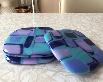 Glass Coasters, Set of 4