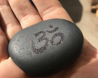 Double Sided Laser Engraved Sacred Stone
