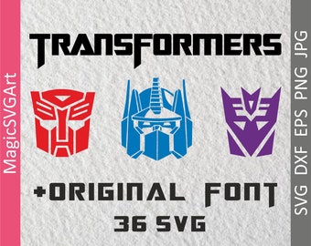 Transformers svg, Transformers logo, Transformers original font, Cutting, Template SVG, EPS, Silhouette, Cricut, Vector, Commercial use ok