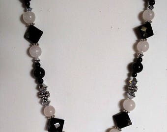 Black Onyx and moonstone Necklace