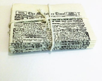 miniature newspaper print on two sides dollhouse miniature