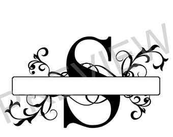 Download Split Monogram SVG, Letter R Regal Split Alphabet, Vector ...