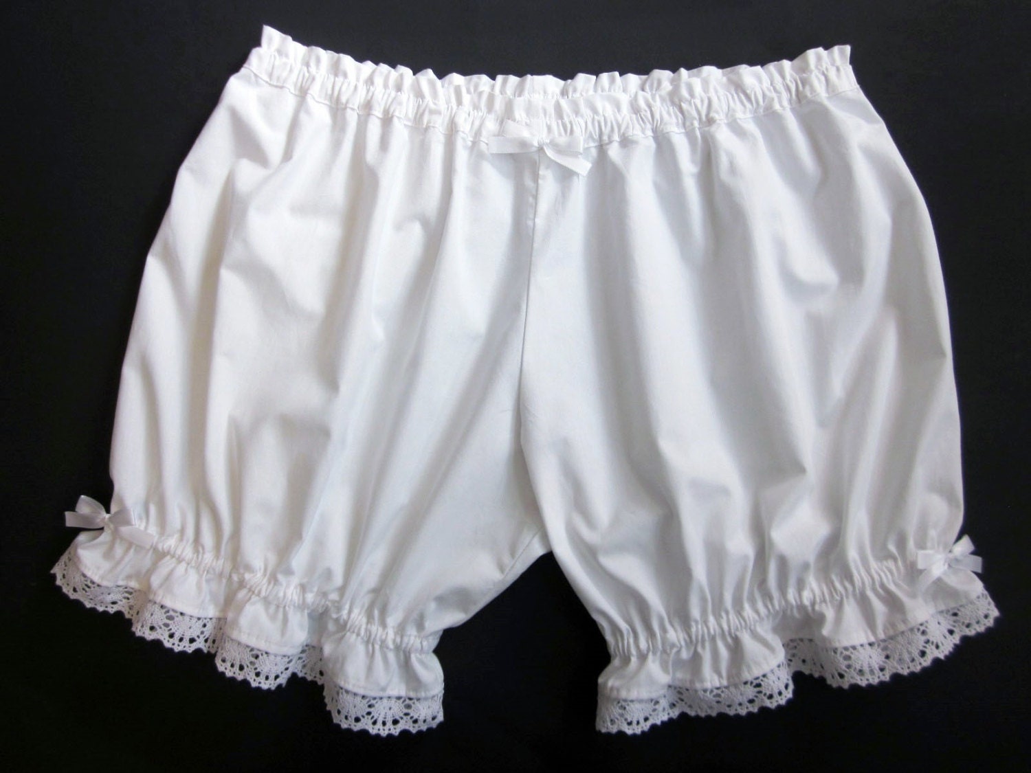 Lolita Bloomers/ Womens Bloomers / White Cotton with Lace