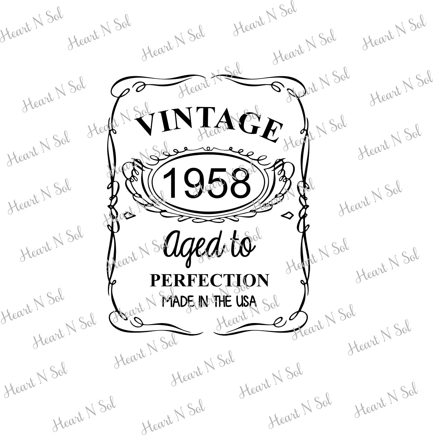 Download Birthday, 1958, Aged to perfection, Vintage, Birthday sign ...