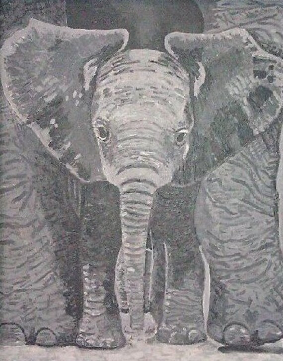 A Mother's Touch--signed print on canvas paper