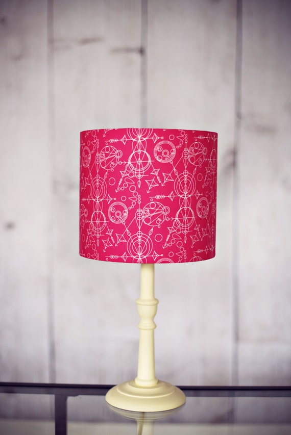 Hot pink lamp shade geometric lampshade pink lampshade drum