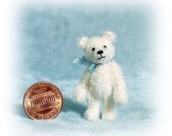 Tiny White Bear Miniature Teddy Bear Kit - Pattern - by Emily Farmer