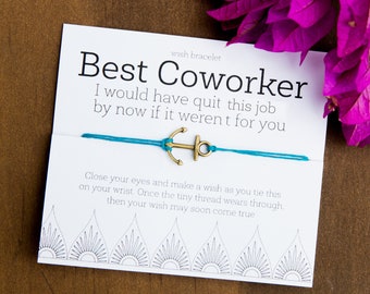 Best Coworker, Wish Bracelet, Easy Coworker Gift, Bulk Office Gifts, Office Mate Gift, Boss Gift, Fun Gift, Sting Bracelet, Friends, Funny