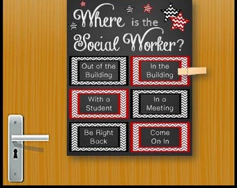 School Social Worker Gift Social Work Door Decoration