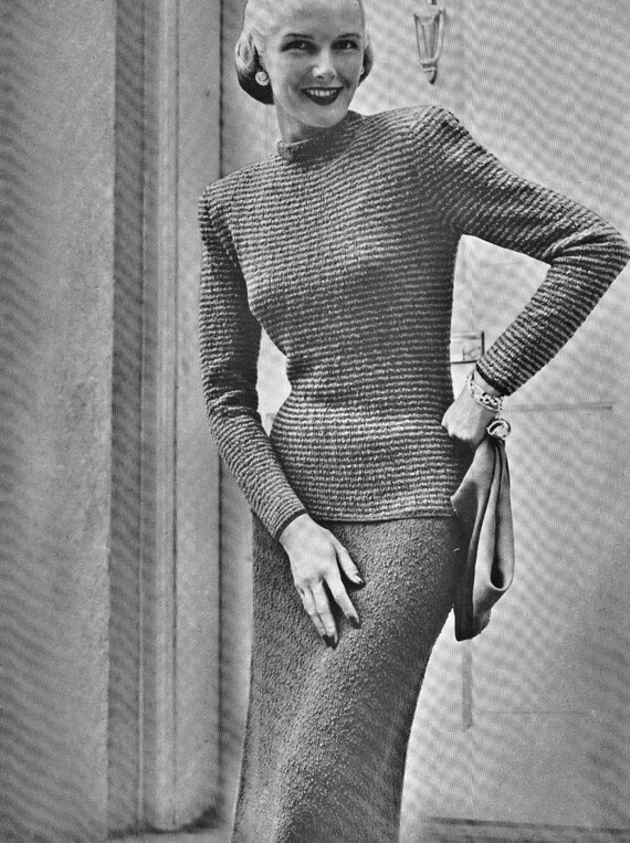 vintage-knitting-pattern-two-piece-knit-dress