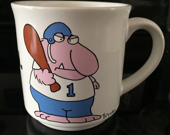SANDRA BOYNTON MUG vintage "I play to win" Number One by Recycled Paper Products 4A