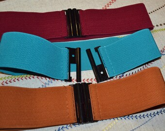Cinch belt ,Wide elastic stretch corset belt, cinch belt ,White belt,Turquoise belt, Black belt,Red Belt 24 to 29 inch, Belt,Wide belt,