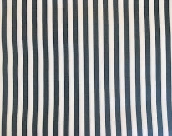 Gray fabric by the yard - gray and white fabric - gray and white striped fabric - stripe fabric - nautical fabric