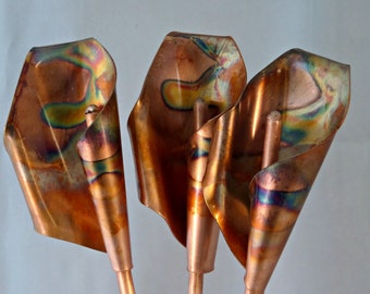 Copper Calla Lilies metal flowers lillies 7th anniversary gift art
