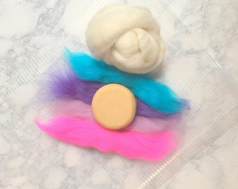 Felted Soap Kit - DIY Soap Kit - Felting Kit - DIY Craft Kit - Wool Felting Kit - Felting Tutorial - Craft Gift Kit - Felting Starter Kit