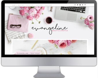 Premade responsive blogger template - EVANGELINE