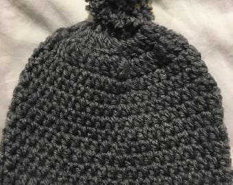 Gray/grey Crochet baby Hat
