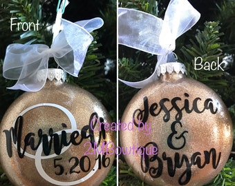 Wedding Ornament, First Christmas Ornament Married, First Christmas, First Christmas Married, First Christmas as Mr and Mrs
