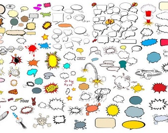 Kit Comic Balloon - Vector