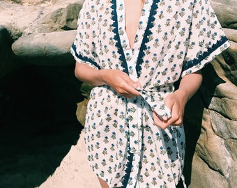 BALBOA style, KIMONO + BAG 100% cotton