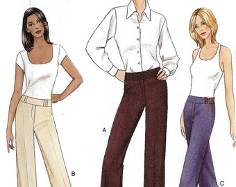 Sewing pattern Below waist Wide legged Pants Vogue 7685 6-8-10 uncut