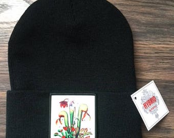 Carnivorous Plant Black Beanie