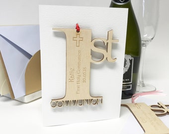 1st Holy Communion Card, Personalised Communion Card, Communion Card, 1st Holy Communion, Religious Card, Holy Communion Card
