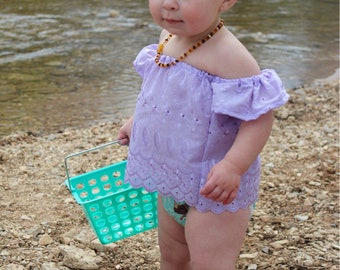 Top OR Dress- Lavender Eyelet