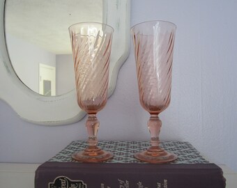 Vintage/Antique Fluted Glass Peach