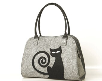 Handbag Shoulder bag Purse Gift for her Tote bag Gift for mom Laptop bag Cross body bag Felted bag Travel bag Cat purse Shopping bag