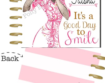 African American Girl Planner Cover, Dark Skin Girl Happy Planner Cover, For use with Erin Condern(TM), Photographers Planner, HP Cover