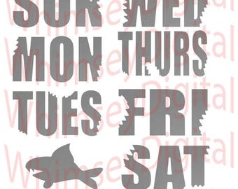 Shark week svg | Etsy