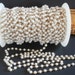 Vintage Pearl Chain - Brass Wire 6mm Pearl Size ~ Chain Per Foot ~ 5 Feet Per Order ~ Jewelry Chain ~ Jewelry Making Jewelry Findings