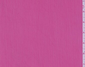 Raspberry Pink Crinkle Chiffon, Fabric By The Yard