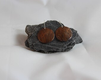 Etched Copper Earrings (082017-035)