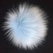 Baby Blue Faux Fur Pompom / Light Blue Fur Pom Pom / Fur Hat Topper