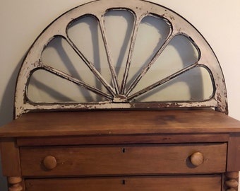 Antique Vermont Farmhouse Arched Window, Salvaged Arch Window,