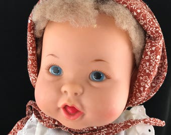 1973 Ideal Toy Corp, Rub-A-Dub Baby Doll. Complete with outfit.