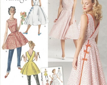 1950s Womens Wrap Dress in 2 Lengths Re-Issued Pattern Simplicity Sewing Pattern 8085 Size 14 16 18 20 22 Bust 36 38 40 42 44 UnCut