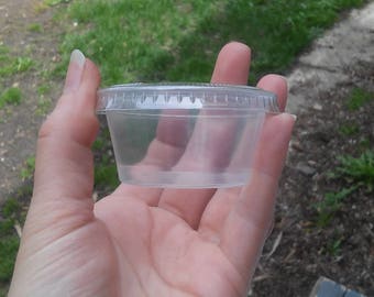 2 oz plastic containers with lids clear slime container organization bead storage cups 2 ounce