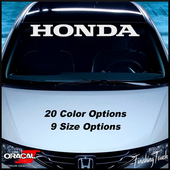 HONDA Windshield Decal Vinyl Window Sticker Car Sun Visor